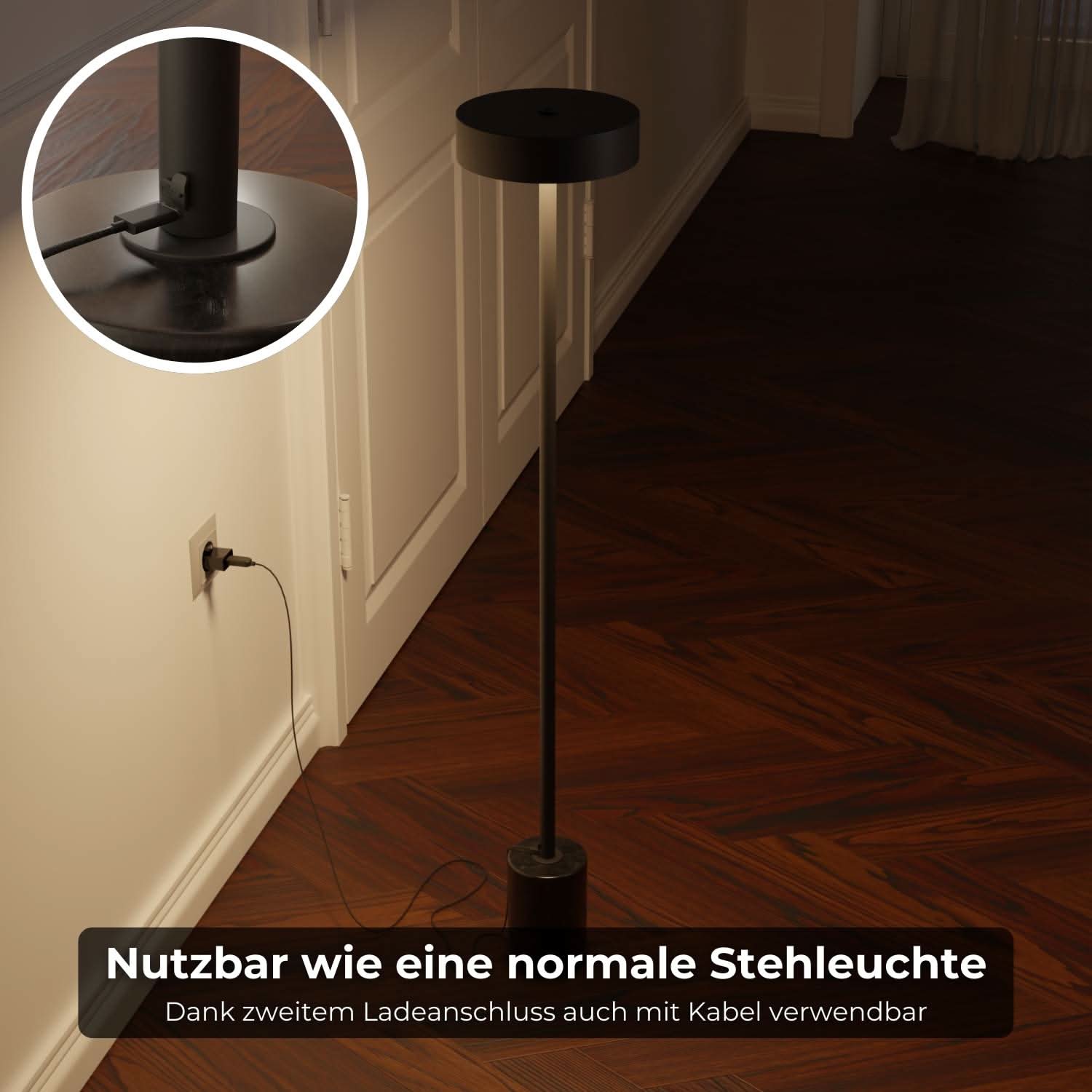 Prodotto di seconda scelta: lampada da terra a batteria Uranos